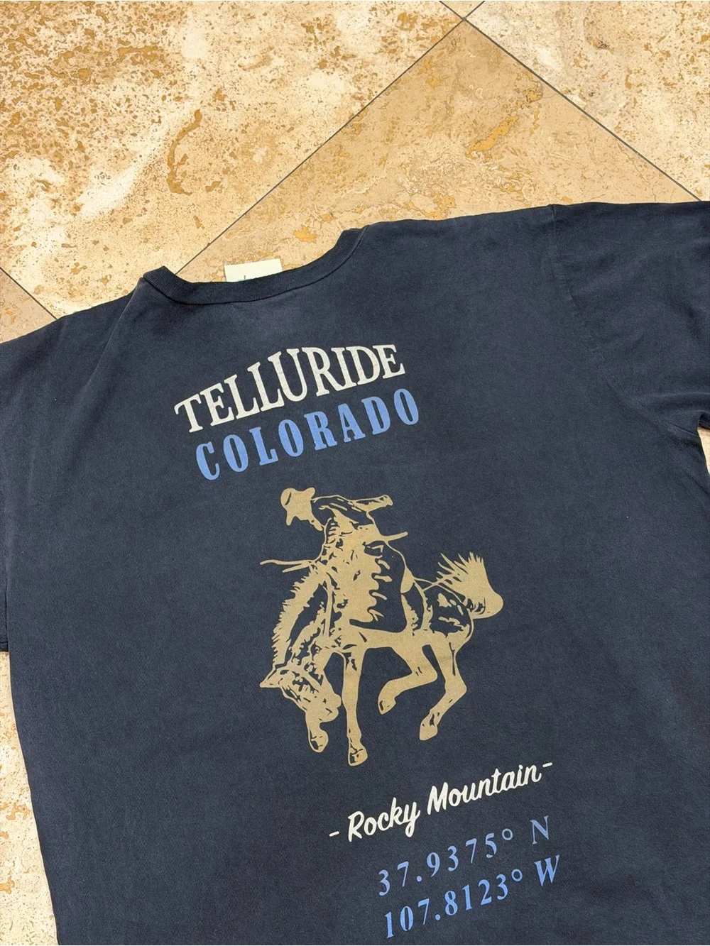 Nick Fouquet Washed Tee with Gold Telluride Print